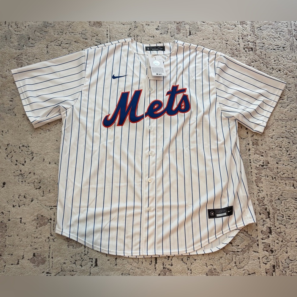 Nike Authentic New York Mets Juan Soto #22 Pinstripe MLB Jersey Mens Sz: XXL - Picture 2 of 8